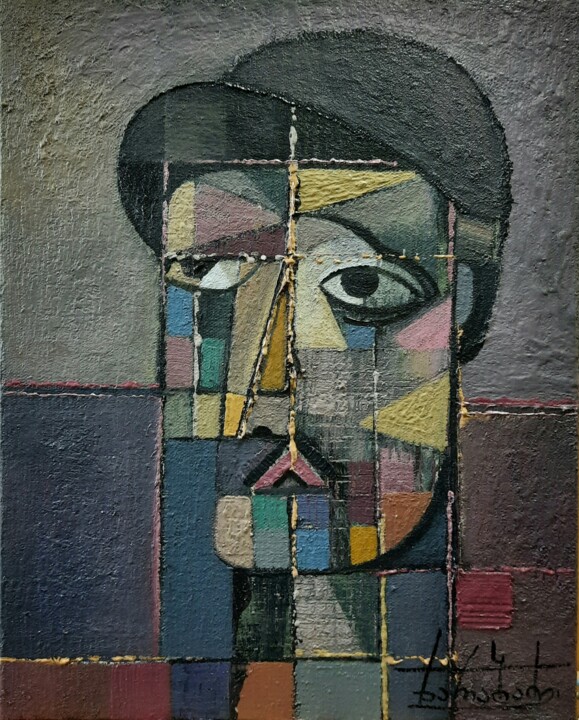 Self portrait 绘画, 19.7x15.8 in