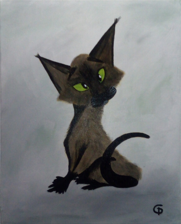 341 - chat roi -3410524 绘画, 19.7x15.8 in