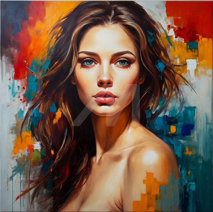 The girl with the blue eyes 数字艺术