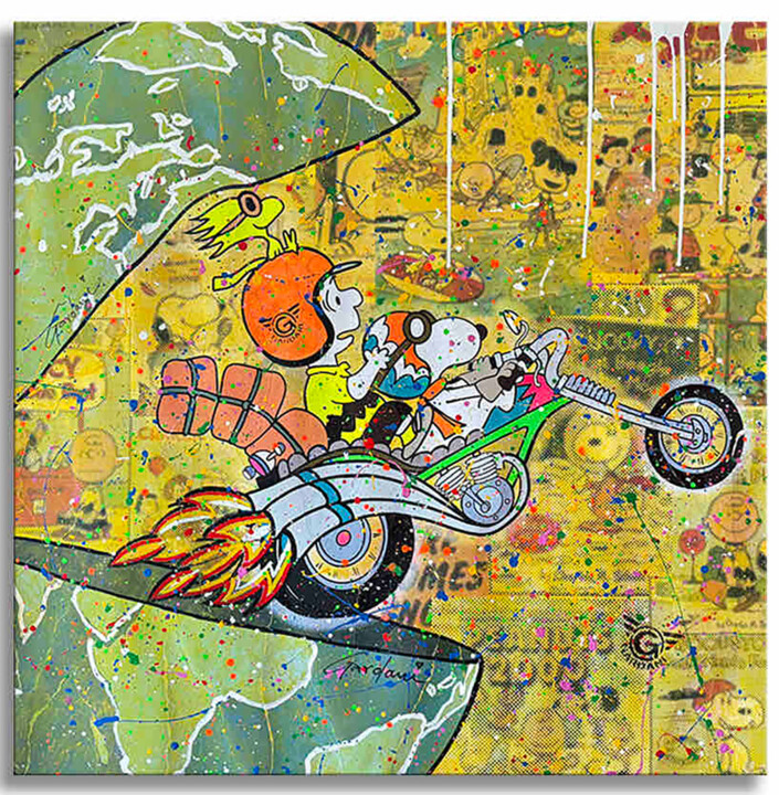 To the rescue Snoopy 绘画, 47.5x46.5 in