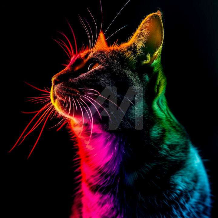 Strobe Cat! 数字艺术