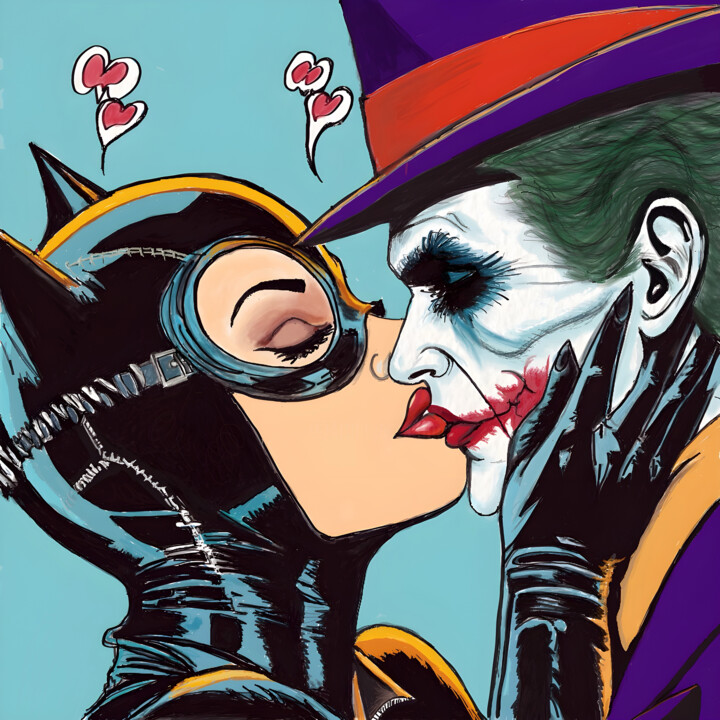 "Gefährliche Allianzen: Catwoman und der Joker" 数字艺术
