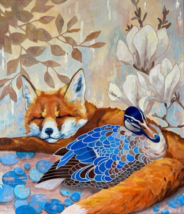 Dreams of a Duck 绘画, 27.6x23.6 in