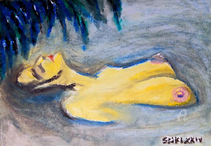 Natation 绘画, 7.9x11.8 in