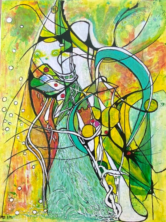 Le Roi Poisson 绘画, 15.8x11.8 in