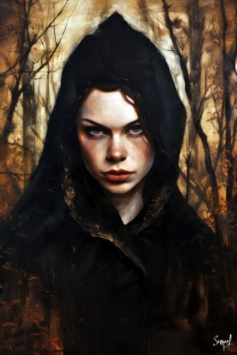 Little Black Riding Hood 数字艺术