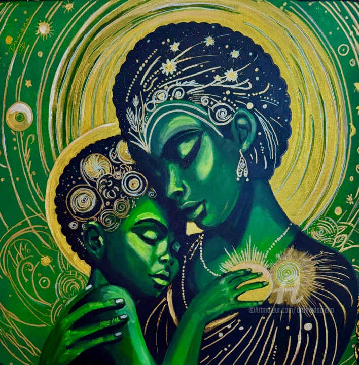Pintura titulada "Starry bound" por Daciana, Obra de arte original, Acrílico Montado en Bastidor de camilla de madera