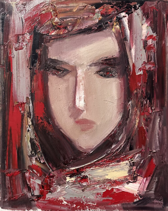 Passionate Gaze 绘画, 11.8x9.5 in