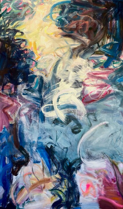 Painting titled "Overflow" by Nancy J. Mclaughlin, Original Artwork, Acrylic