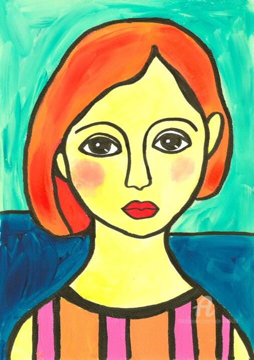MÄDCHEN GIRL FILLE °5 绘画, 11.7x8.3 in