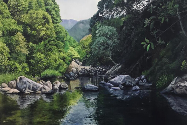 Fresh Water Stream Pittura, 24x36 in
