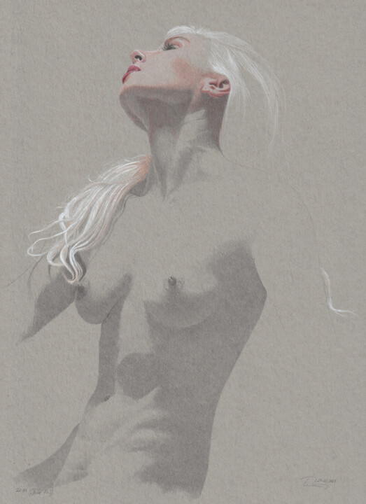"White Nr.3 (22:04)" 图画, 11.9x8.6 in