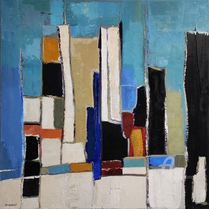 Harmonie urbaine 绘画, 31.5x31.5 in
