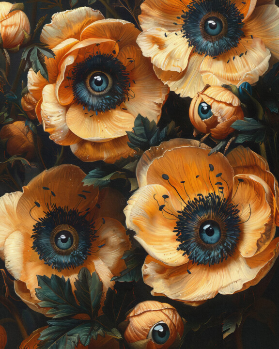 Eye Flowers and 3 数字艺术