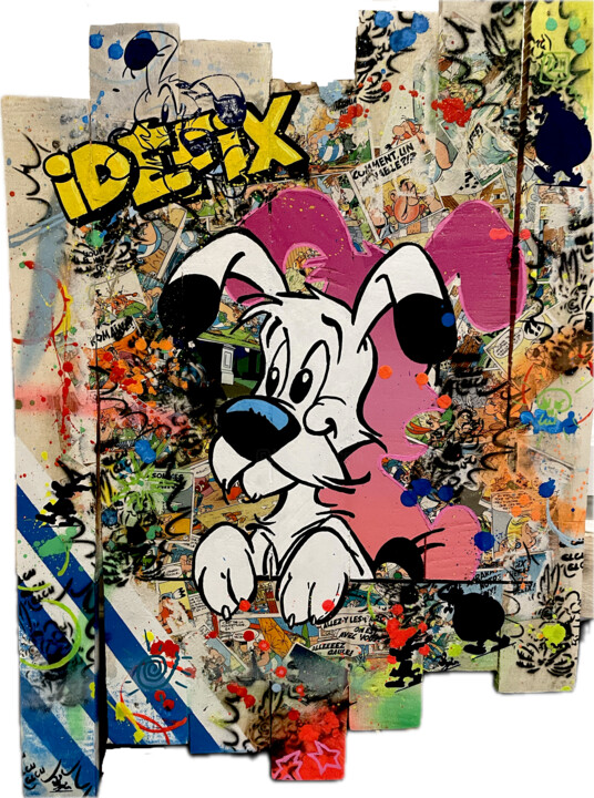 Tableau Pop Art Idéfix 绘画, 29.5x26.8 in