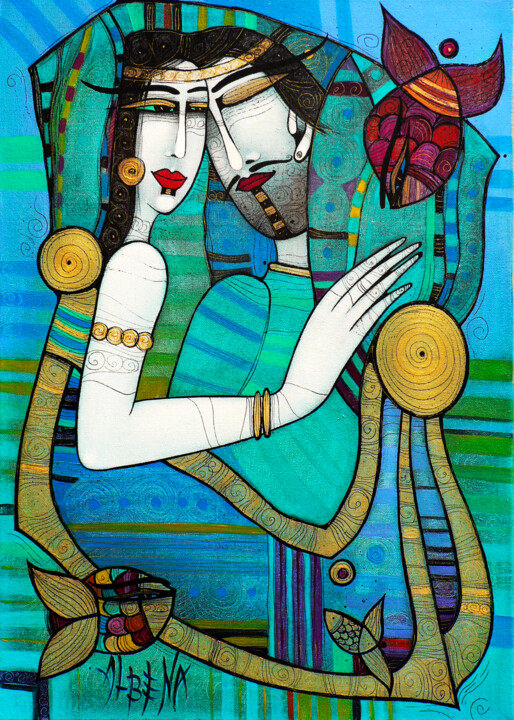 LOVE BOAT 50x70 Painting, 27.6x19.7 in