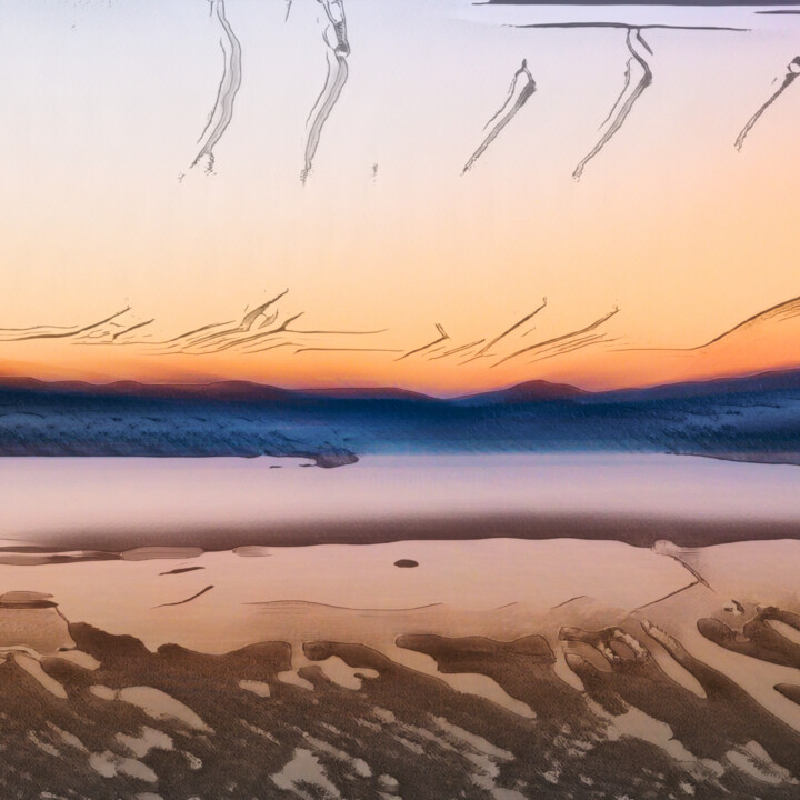 Photography titled "CALME" by Philippe Colas-Adler, Original Artwork, Manipulated Photography