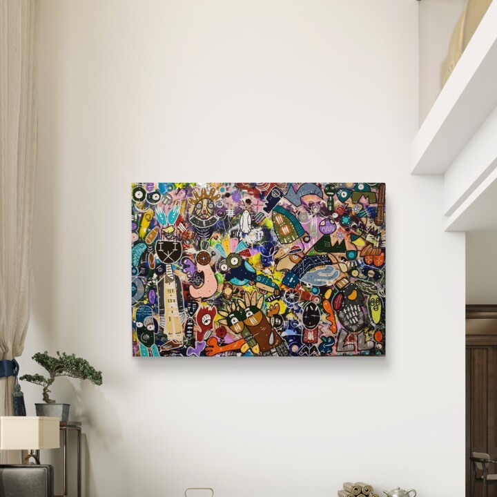 绘画 标题为“Couleurs 21” 由Soufiane Chaouaou, 原创艺术品, 丙烯