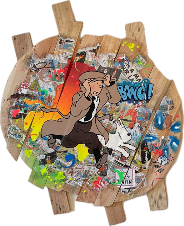 Tableau Pop Art Tintin et Milou 绘画