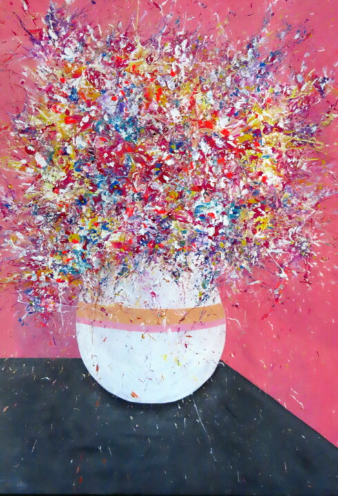 Paint her Flowers - No.2 绘画, 47.2x33.5 in