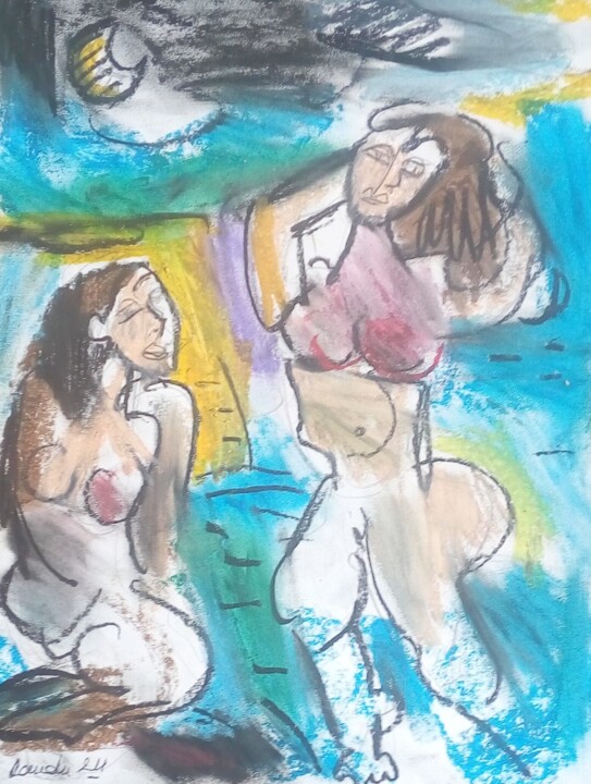 Le bain de minuit 2 Disegno, 12,6x9,5 in