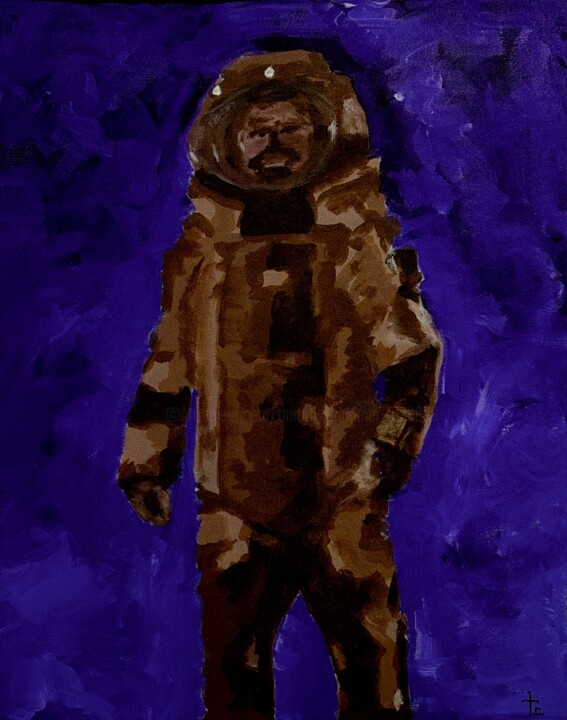 Bomb Suit in Magenta 绘画, 20x16 in