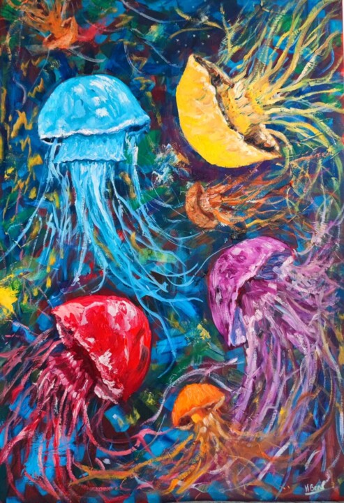 Jelly dance 绘画, 45.3x31.9 in