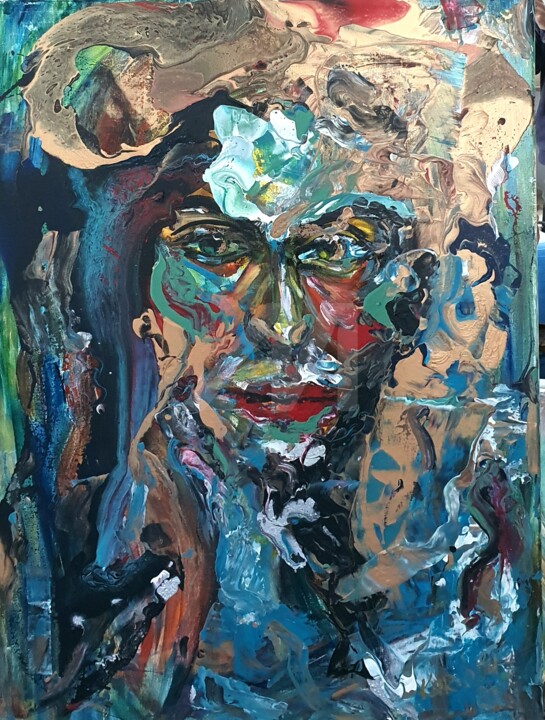 Portrait abstract 绘画, 31.5x23.6 in