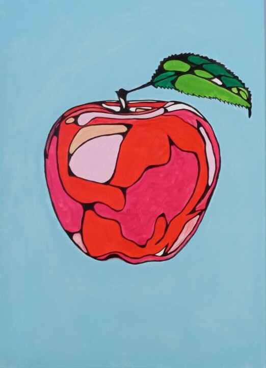 Apple Schilderij, 27,6x19,7 in