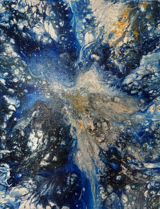 Cold blue-steel orgasm 绘画, 15.8x11.8 in