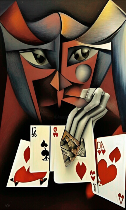 Mysterious Stranger Joker 绘画, 52x31.5 in