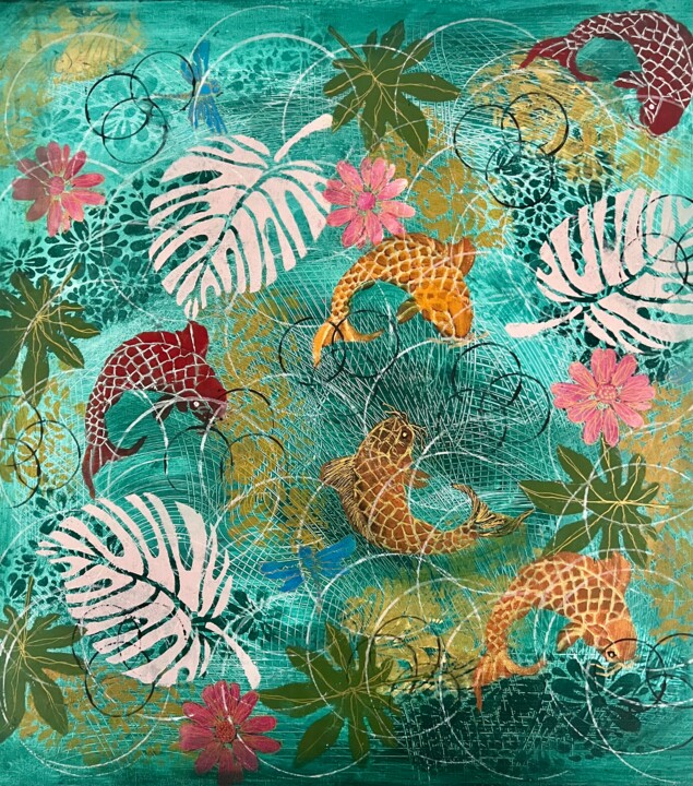 Underwater 绘画, 23.6x23.6 in