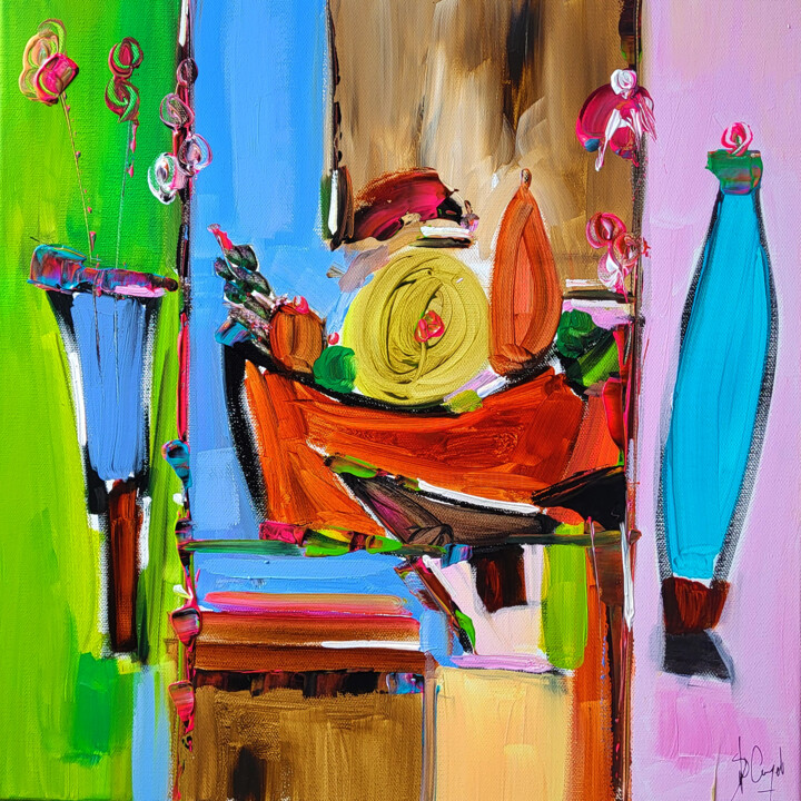 Un voyage en intérieur 绘画, 15.8x15.8 in