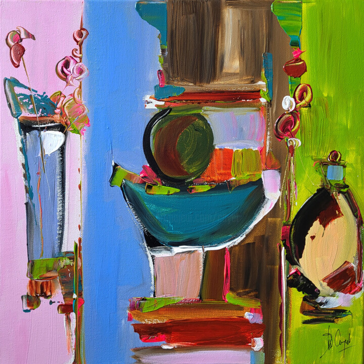 Coupe poétique 绘画, 15.8x15.8 in
