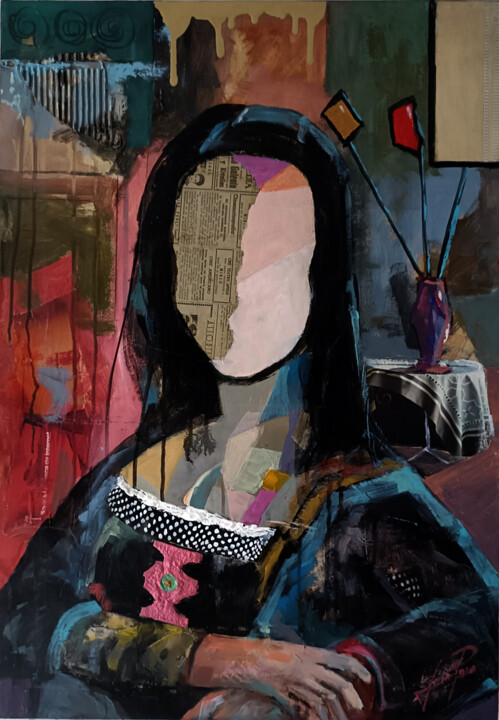 Painting titled "NOTA 2 GIOCONDA" by Josep Pozo, Original Artwork, Acrylic