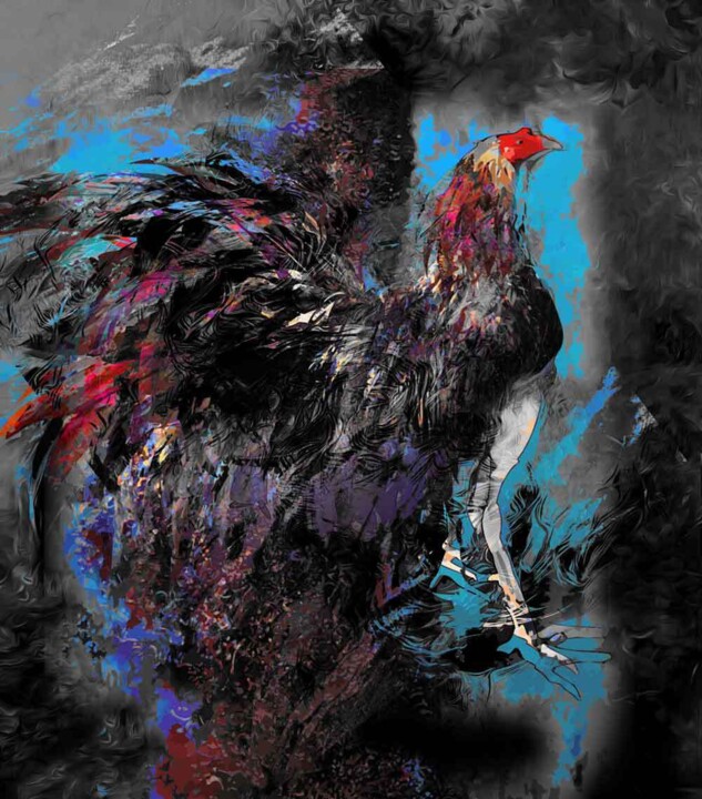 ROOSTER XIV 绘画, 41.8x36.8 in