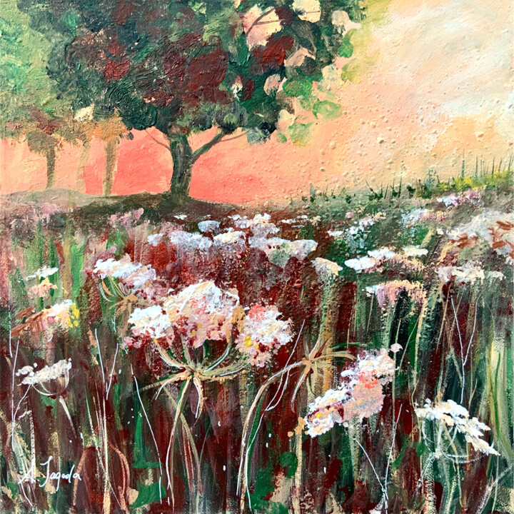 Peinture intitulée "Harmony of Dusk - c…" par Alexandra Jagoda, Œuvre d'art originale, Acrylique Monté sur Châssis en bois