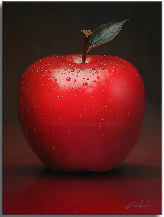 Red Apple 2 绘画, 40x30 in