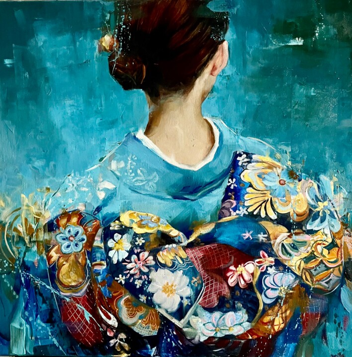 SPECIAL - GIRL IN KIMONO 绘画, 23.6x23.6 in