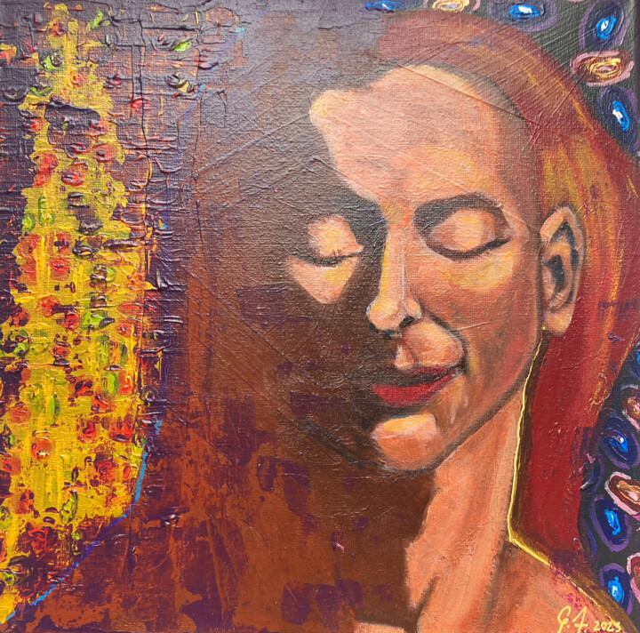 Painting titled "Inner Universe" by Anna Maria Valesova, Original Artwork, Acrylic