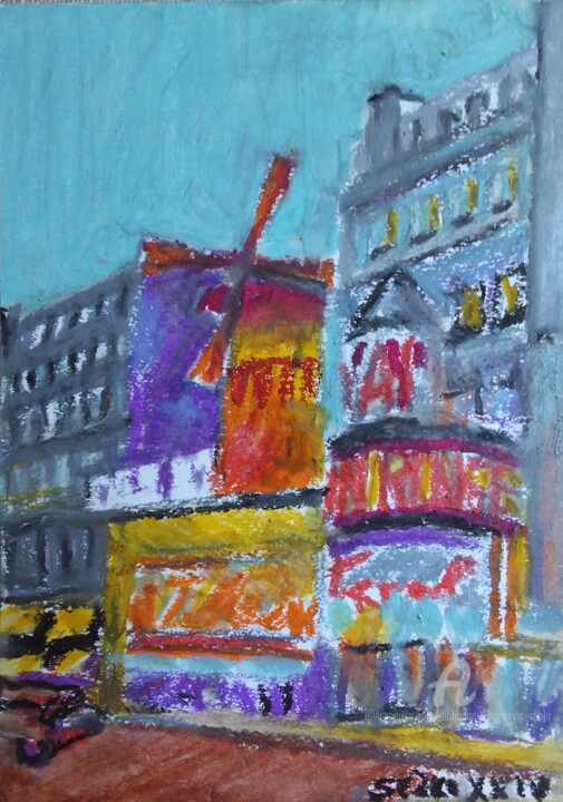 Moulin rouge 绘画, 11.8x7.9 in