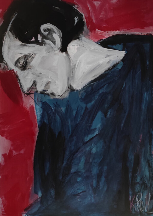 Porträt 53 绘画, 19.7x14 in
