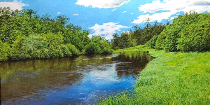 Calm Waters 绘画, 18x32 in
