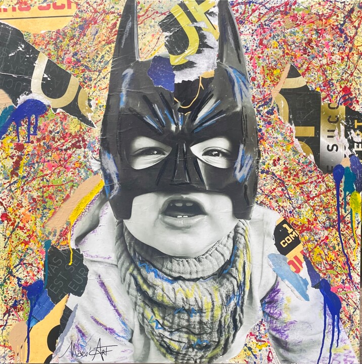Baby Bat 拼贴, 39.4x39.4 in