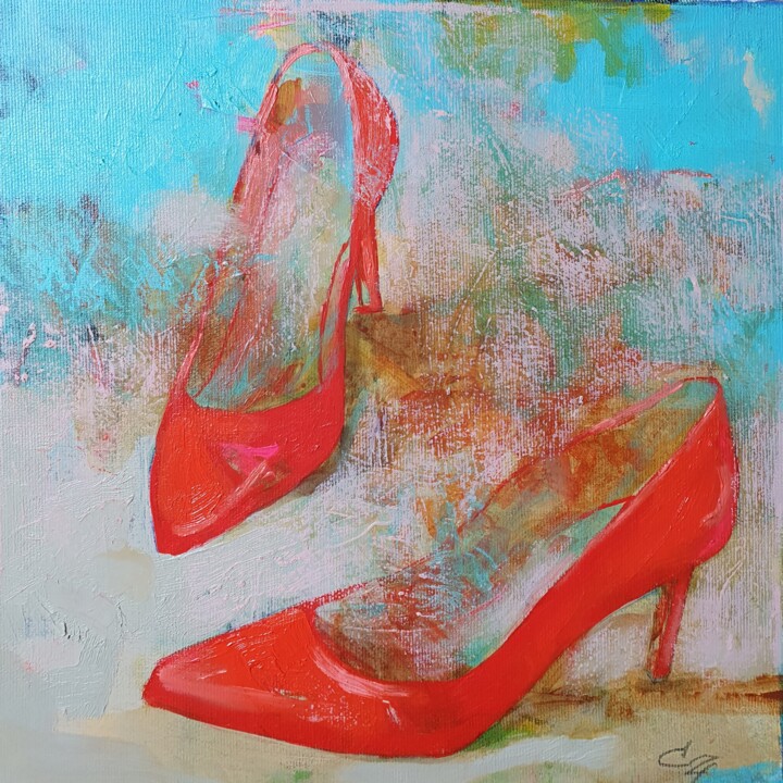 new shoes 绘画, 11.8x11.8 in