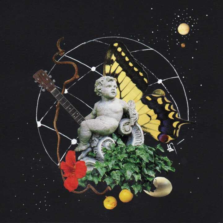 "Rêverie" başlıklı Kolaj Ghislaine Gabet tarafından, Orijinal sanat, Kolaj