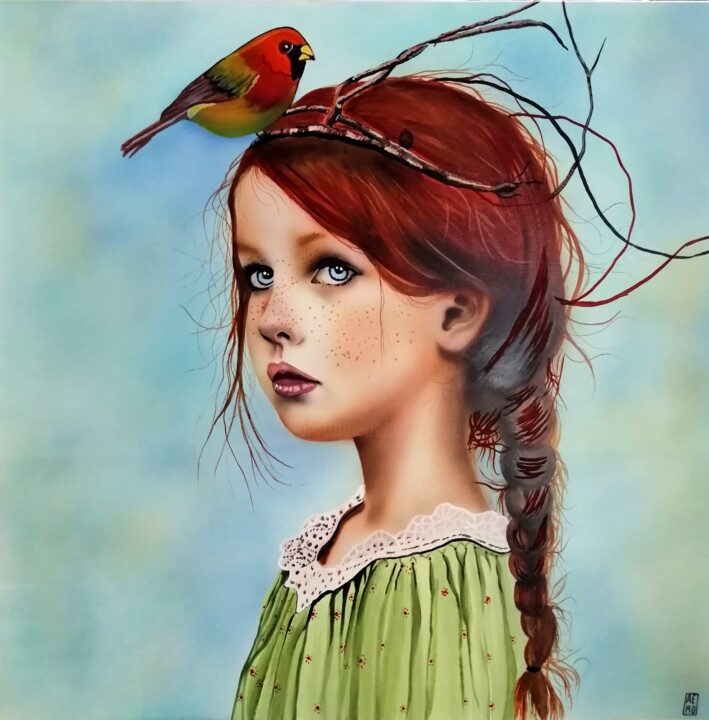 Innocence 绘画, 27.6x27.6 in
