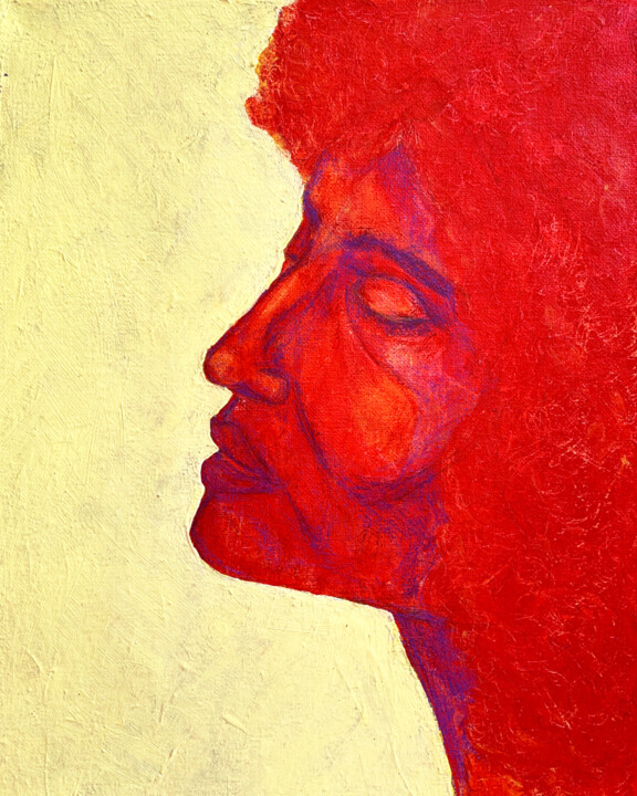 Red portrait 绘画, 15.7x11.8 in