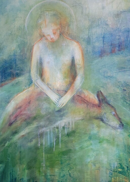 Pieta2024 绘画, 33.9x24.4 in