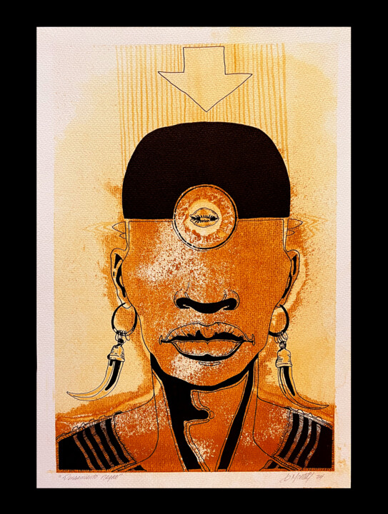 "Pensamiento negro" 图画, 19.5x13.4 in